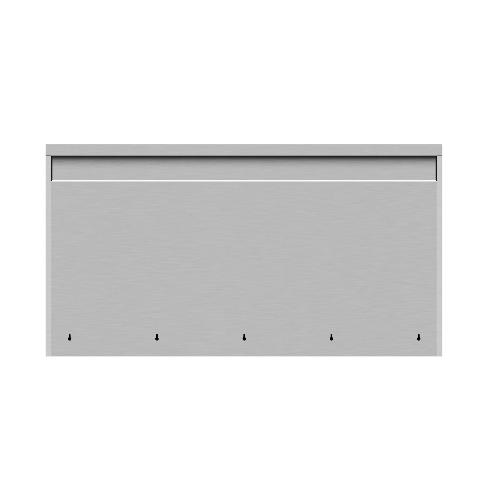60 in. Kitchen Wall Cabinet with Hinged Doors and 2 shelves in Stainless-Steel