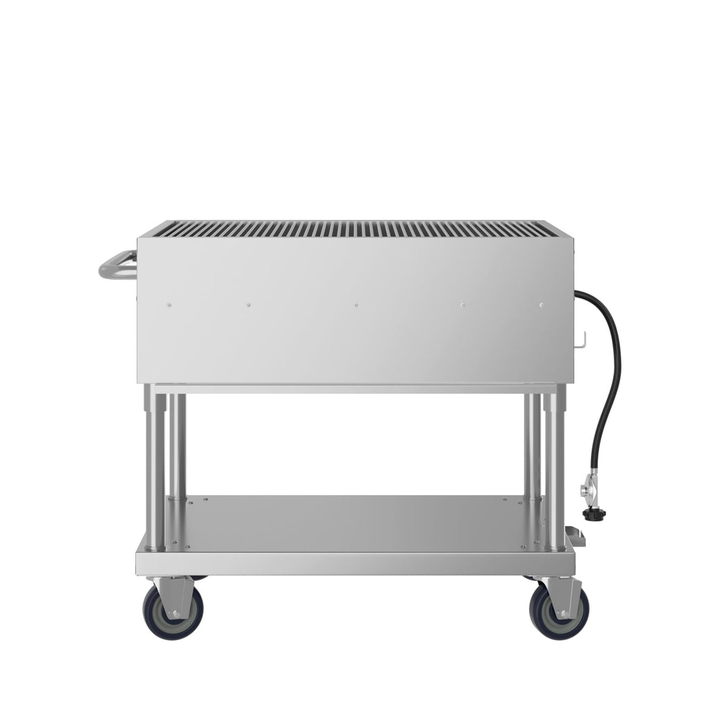 36 in. Commercial Mobile Outdoor Grill in Stainless Steel