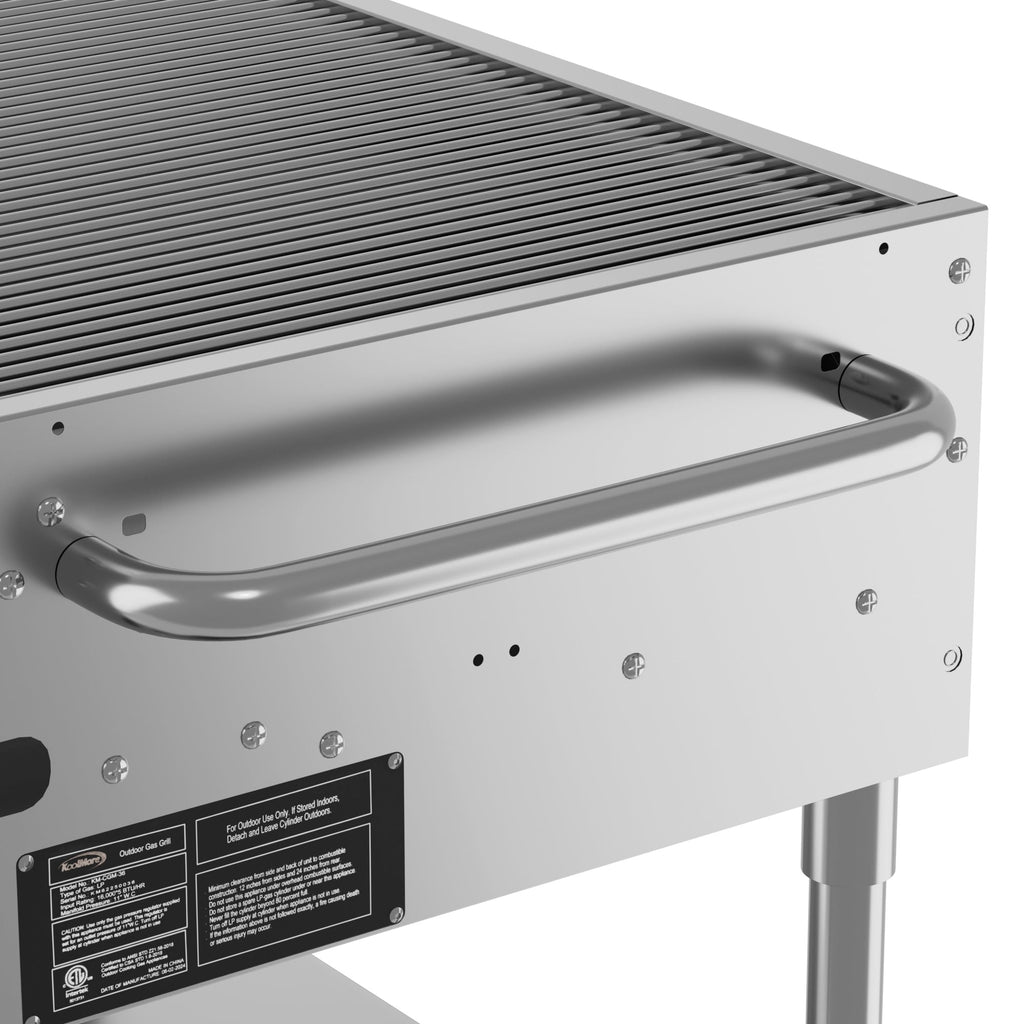 36 in. Commercial Mobile Outdoor Grill in Stainless Steel