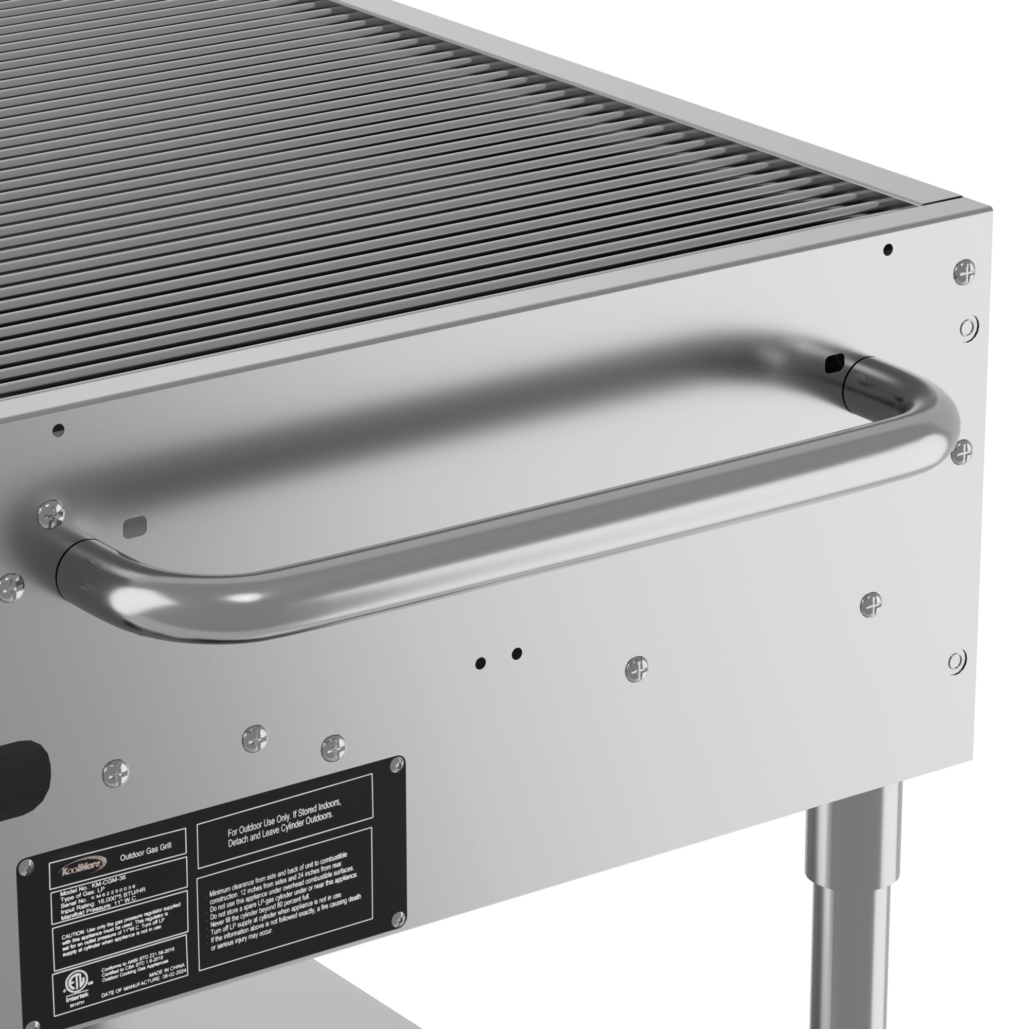 36 in. Commercial Mobile Outdoor Grill in Stainless Steel