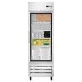 27 in. Commercial One Glass Door Convertible Reach-In Refrigerator/Freezer with 23 Cu. Ft. Capacity in Stainless Steel, ETL Listed