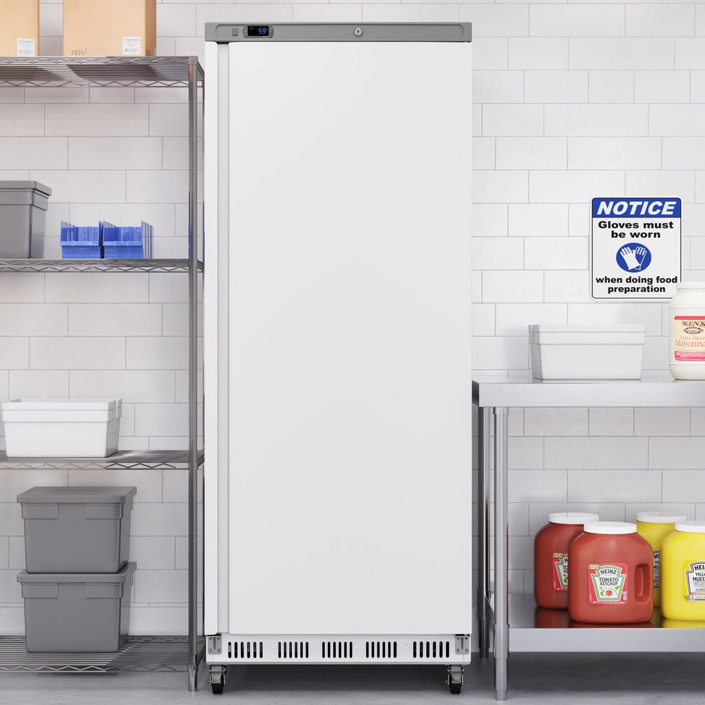 28 in. Commercial One Door Convertible Reach-In Refrigerator/Freezer with 25 Cu. Ft. Capacity in White, ETL Listed