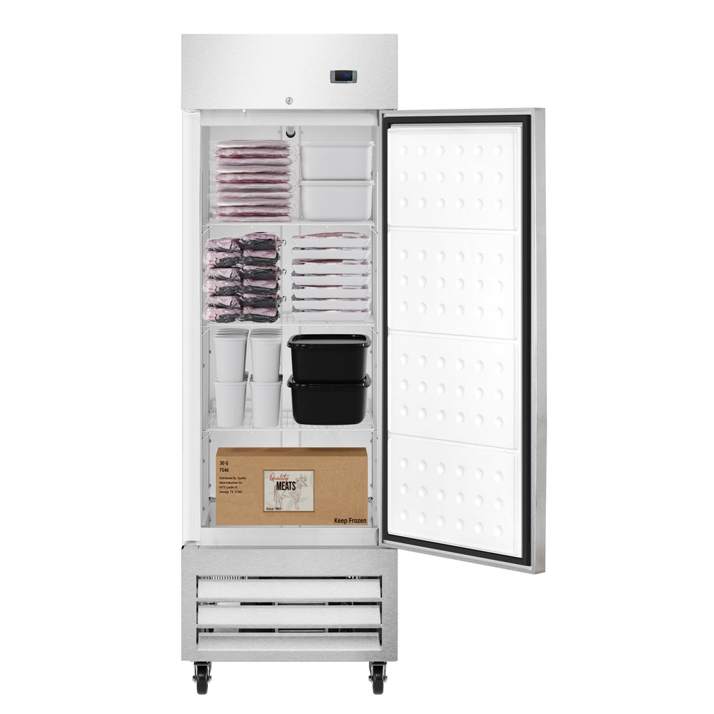 27 in. Commercial One Door Convertible Refrigerator/Freezer with 23 Cu. Ft. Capacity in Stainless Steel, ETL Listed