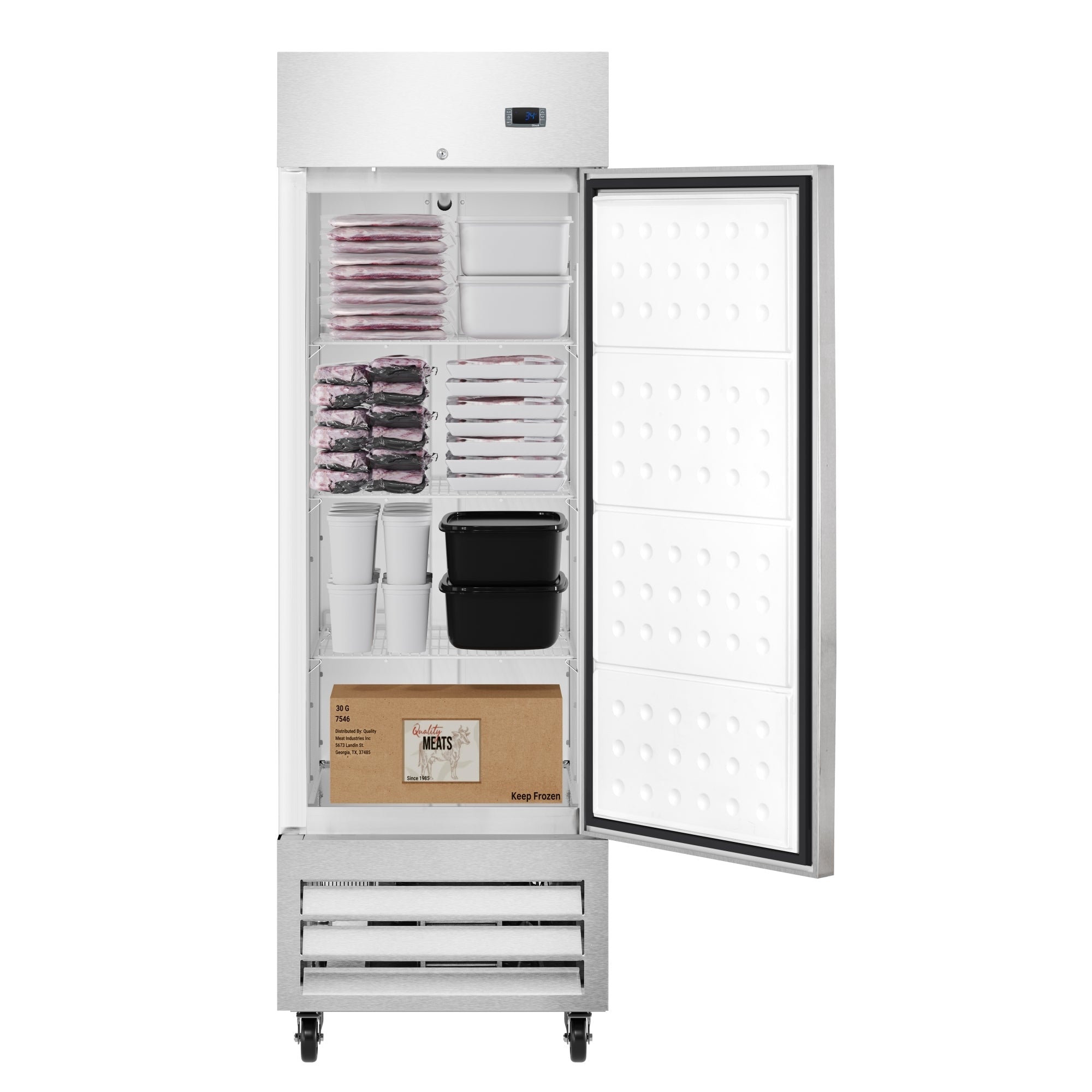 27 in. Commercial One Door Convertible Refrigerator/Freezer with 23 Cu. Ft. Capacity in Stainless Steel, ETL Listed