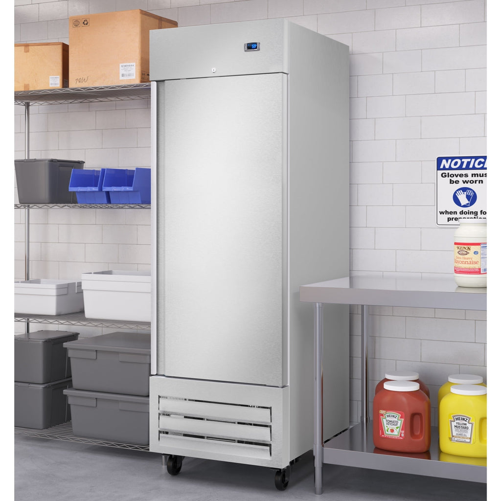 27 in. Commercial One Door Convertible Refrigerator/Freezer with 23 Cu. Ft. Capacity in Stainless Steel, ETL Listed