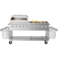 72 in. Commercial Outdoor Propane Gas Grill with 36 in. Pizza Oven in Stainless-Steel