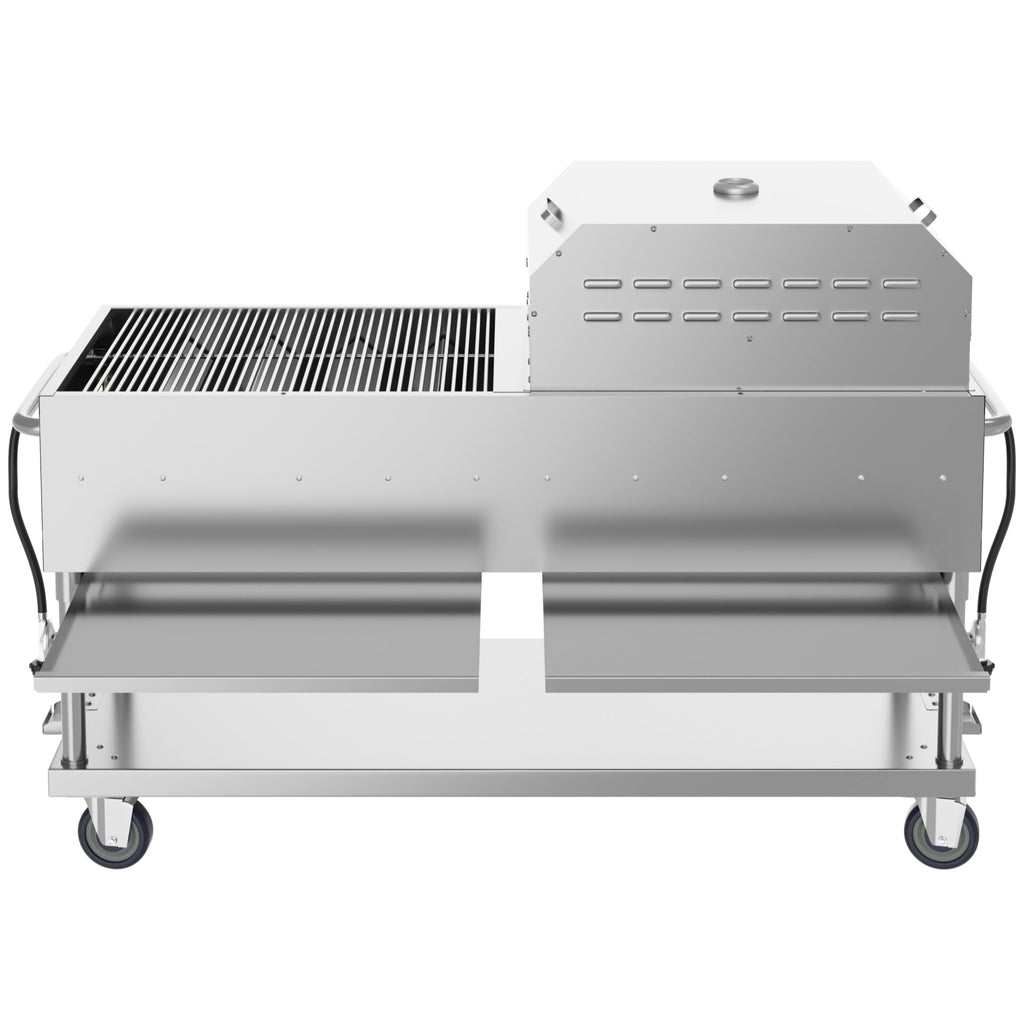 72 in. Commercial Outdoor Propane Gas Grill with 36 in. Pizza Oven in Stainless-Steel
