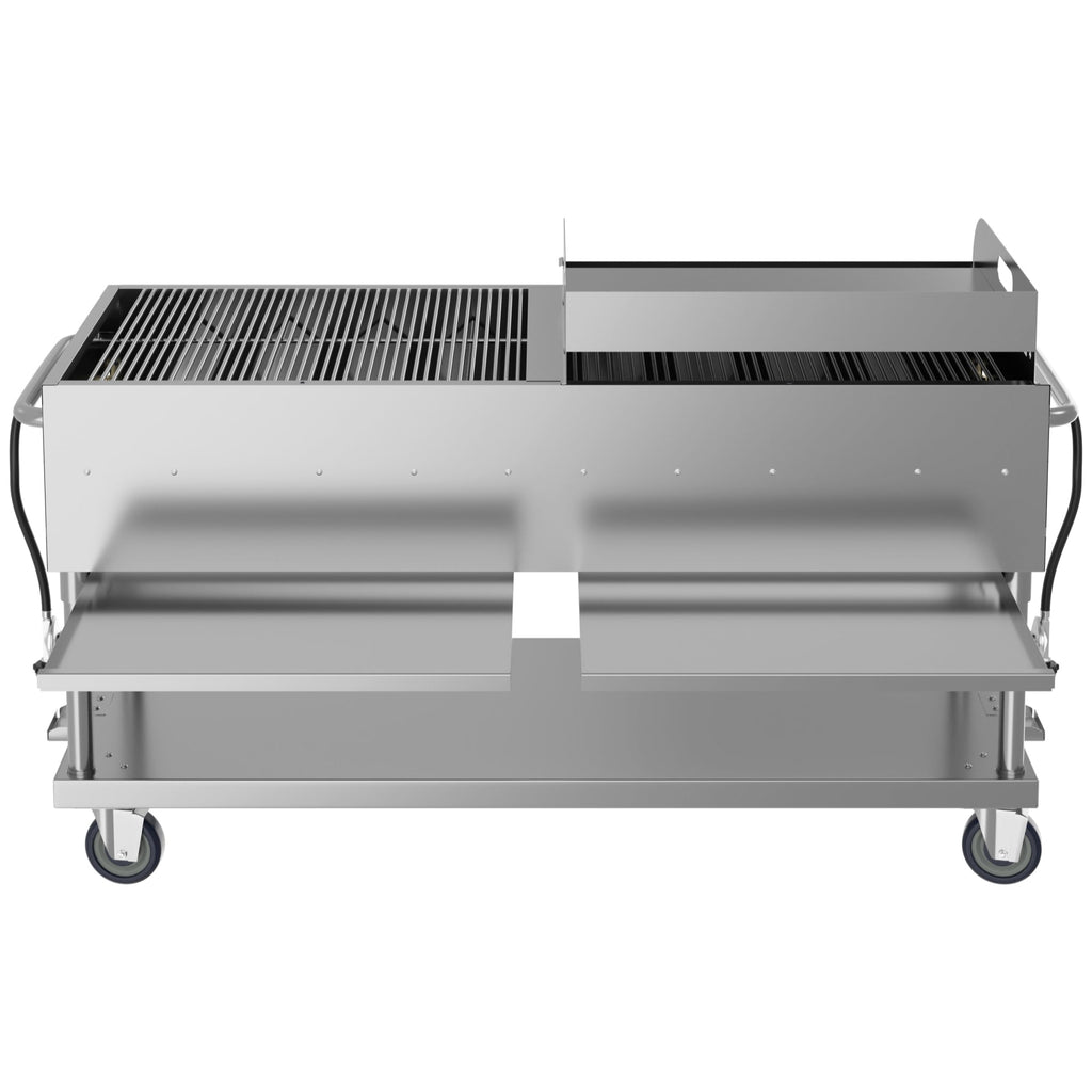 72 in. Commercial Outdoor Propane Gas Grill with 36 in. Griddle in Stainless-Steel, ETL Listed