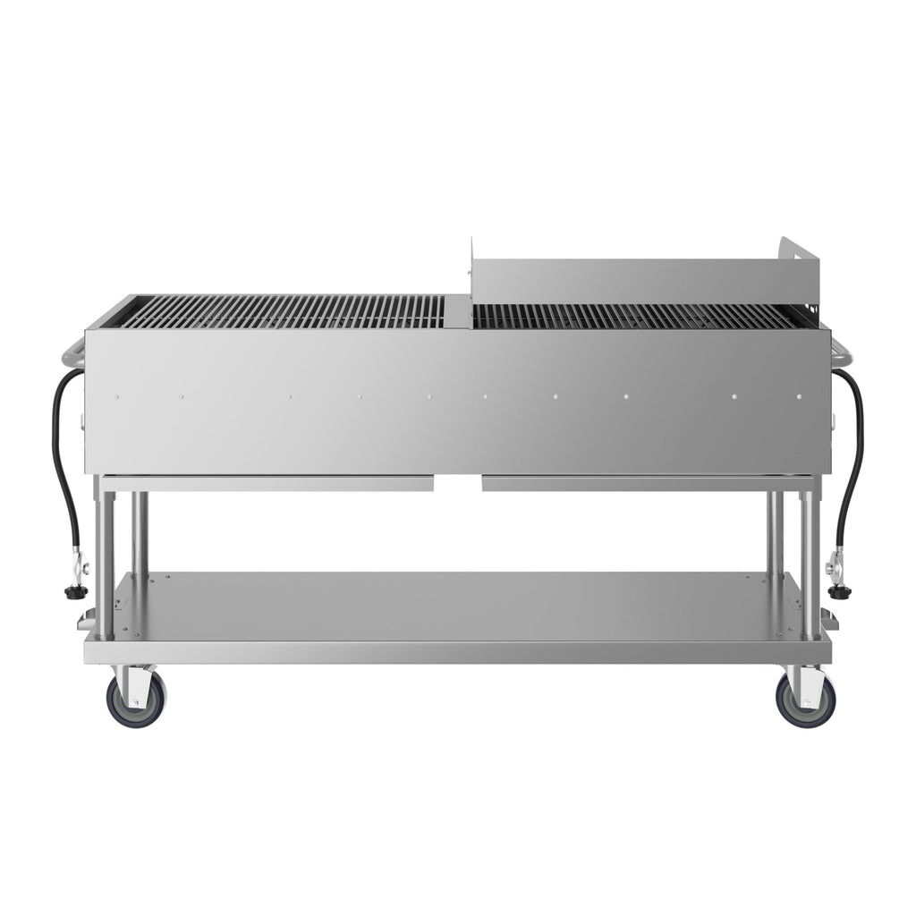 72 in. Commercial Outdoor Propane Gas Grill with 36 in. Griddle in Stainless-Steel, ETL Listed