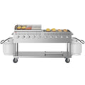 72 in. Commercial Outdoor Propane Gas Grill with 36 in. Griddle in Stainless-Steel, ETL Listed