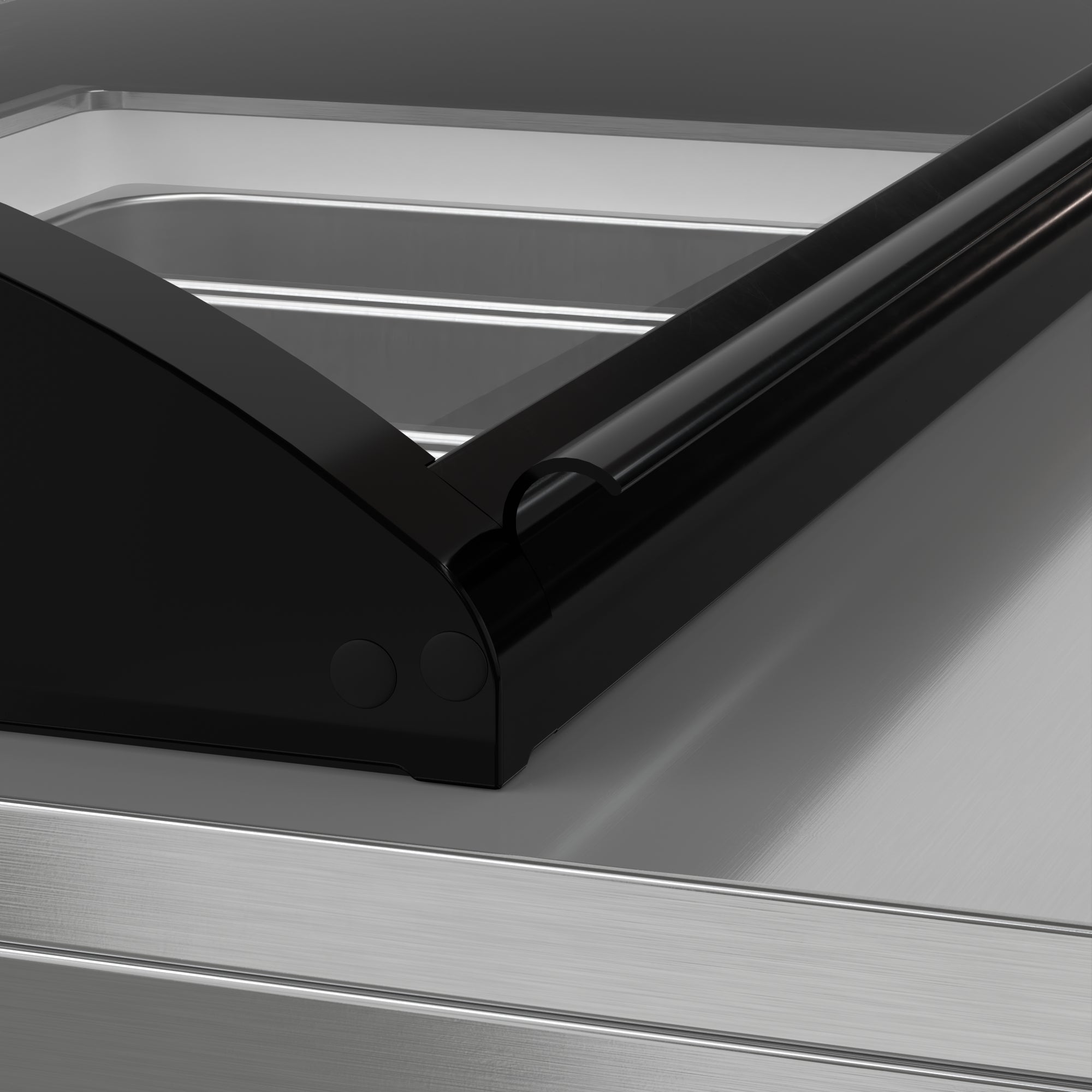 32 in. 4-Pan Countertop Ice Cream Display Freezer with Curved Glass Top in Stainless-Steel