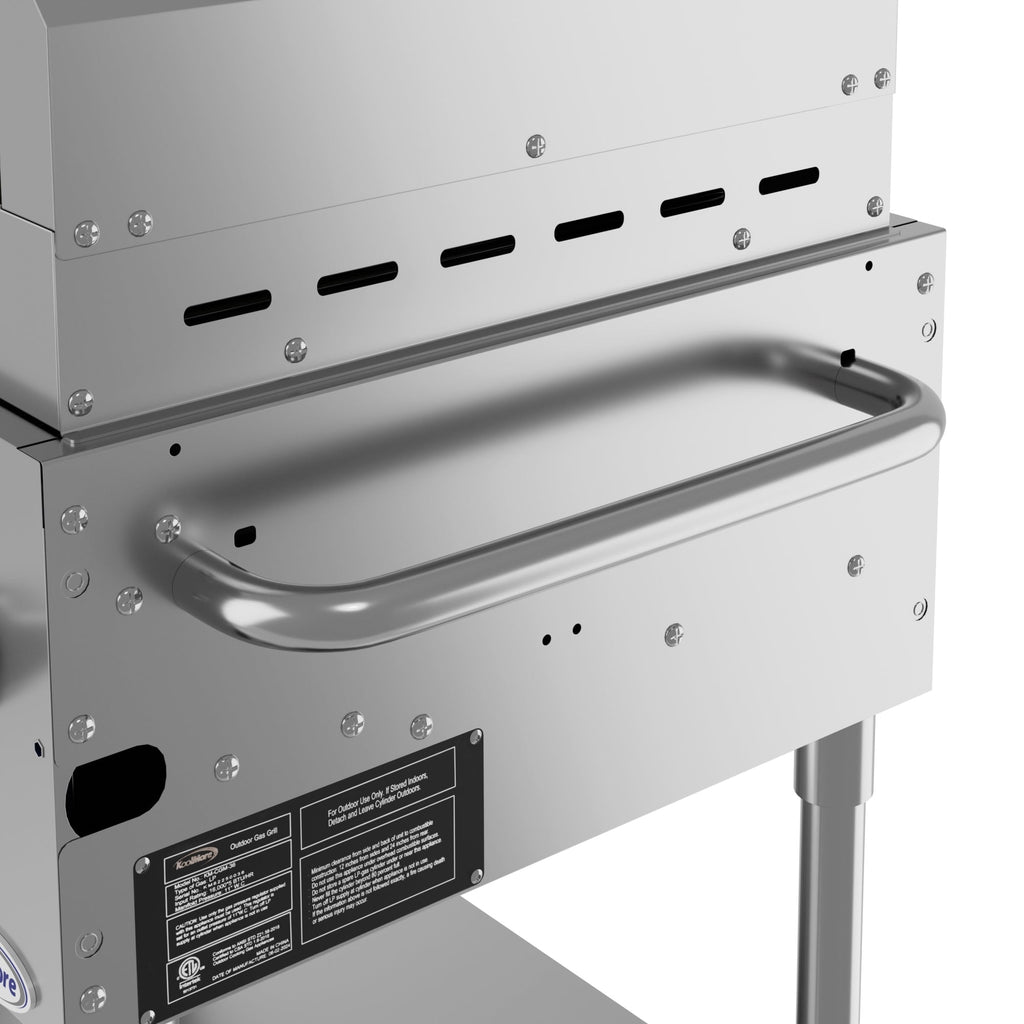 36 in. Commercial Outdoor Propane Grill With Pizza Oven in Stainless-Steel