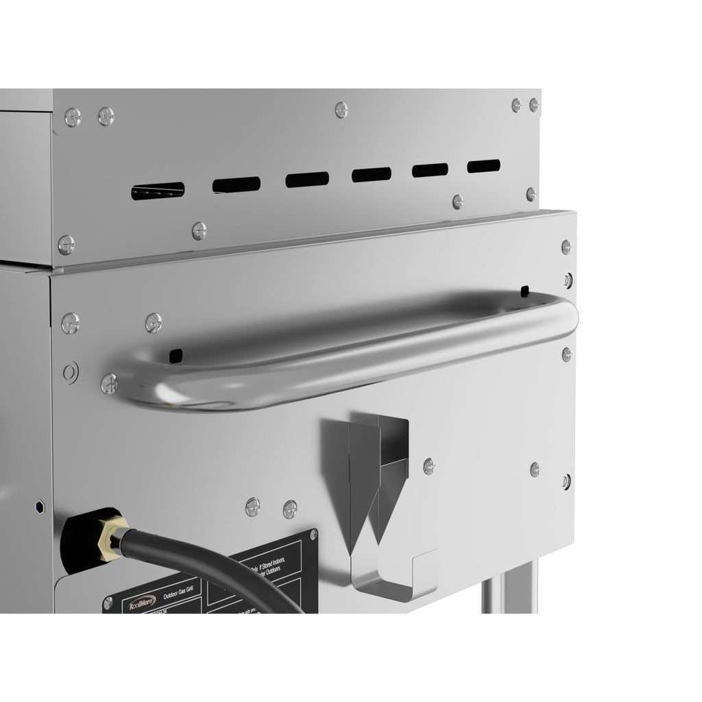 72 in. Commercial Outdoor Propane Gas Grill with Two 36 in. Pizza Ovens in Stainless-Steel, ETL Listed