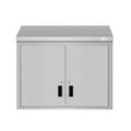 36 in. Kitchen Wall Cabinet with Hinged Doors and 2 shelves in Stainless-Steel