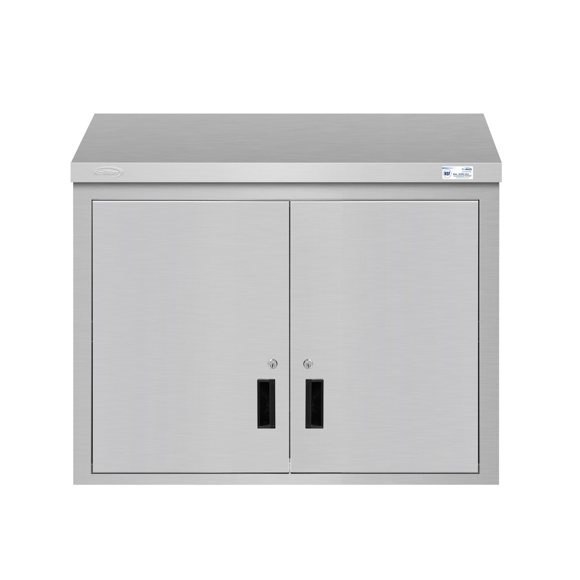 36 in. Kitchen Wall Cabinet with Hinged Doors and 2 shelves in Stainless-Steel