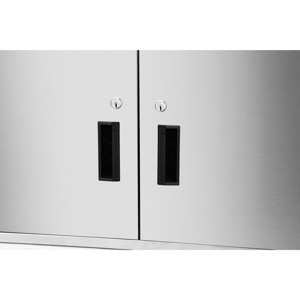 36 in. Kitchen Wall Cabinet with Hinged Doors and 2 shelves in Stainless-Steel
