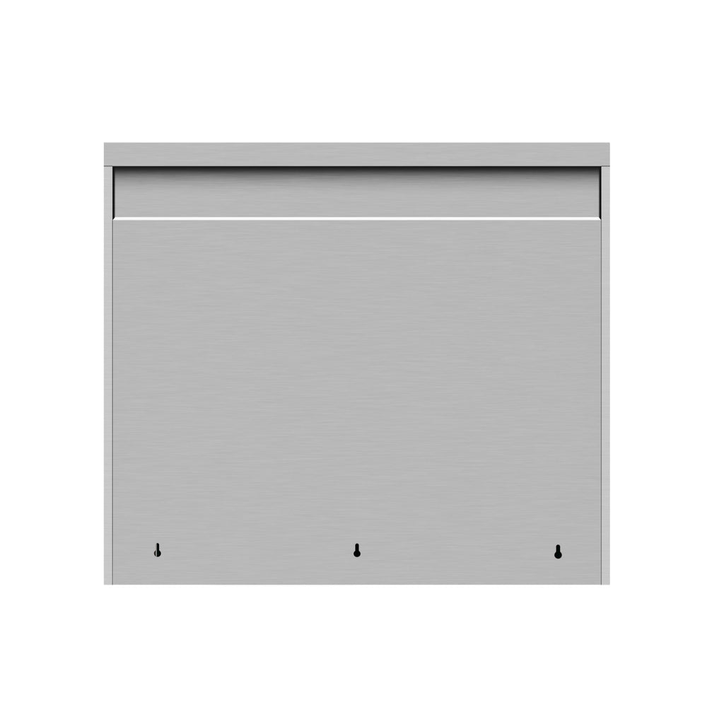 36 in. Kitchen Wall Cabinet with Hinged Doors and 2 shelves in Stainless-Steel