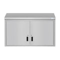 48 in. Kitchen Wall Cabinet with Hinged Doors and 2 shelves in Stainless-Steel