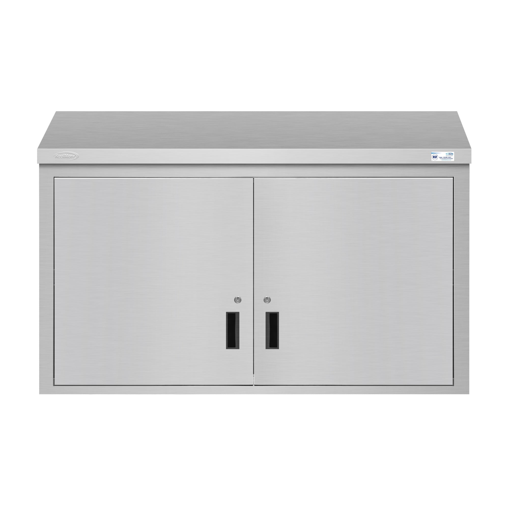 48 in. Kitchen Wall Cabinet with Hinged Doors and 2 shelves in Stainless-Steel