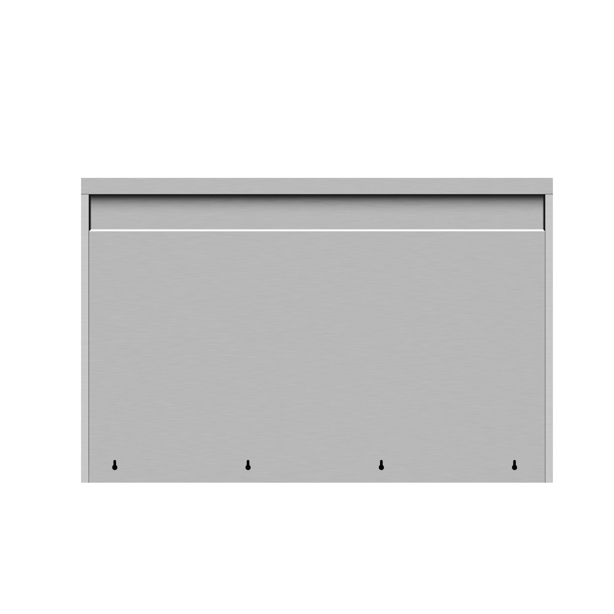 48 in. Kitchen Wall Cabinet with Hinged Doors and 2 shelves in Stainless-Steel