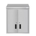 24 in. Kitchen Wall Cabinet with Hinged Doors and 2 shelves in Stainless-Steel