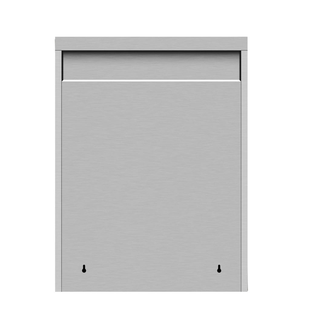 24 in. Kitchen Wall Cabinet with Hinged Doors and 2 shelves in Stainless-Steel