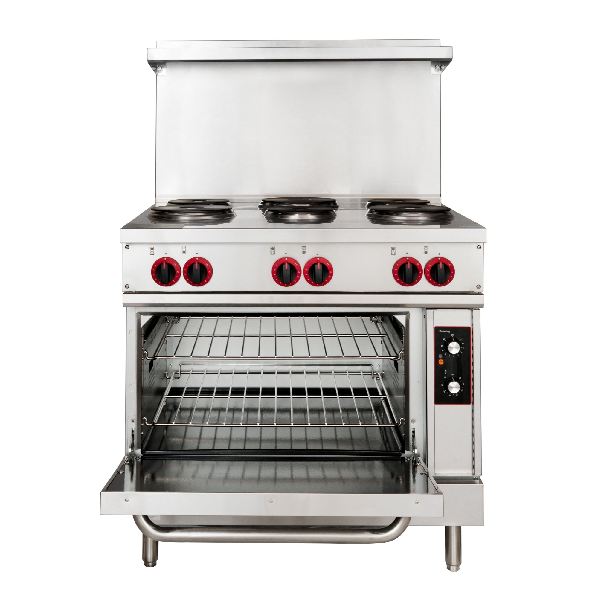 36 in. Commercial Electric Range with 6 Burners and 1 Standard Electric Oven in Stainless Steel - 208V 3-Phase