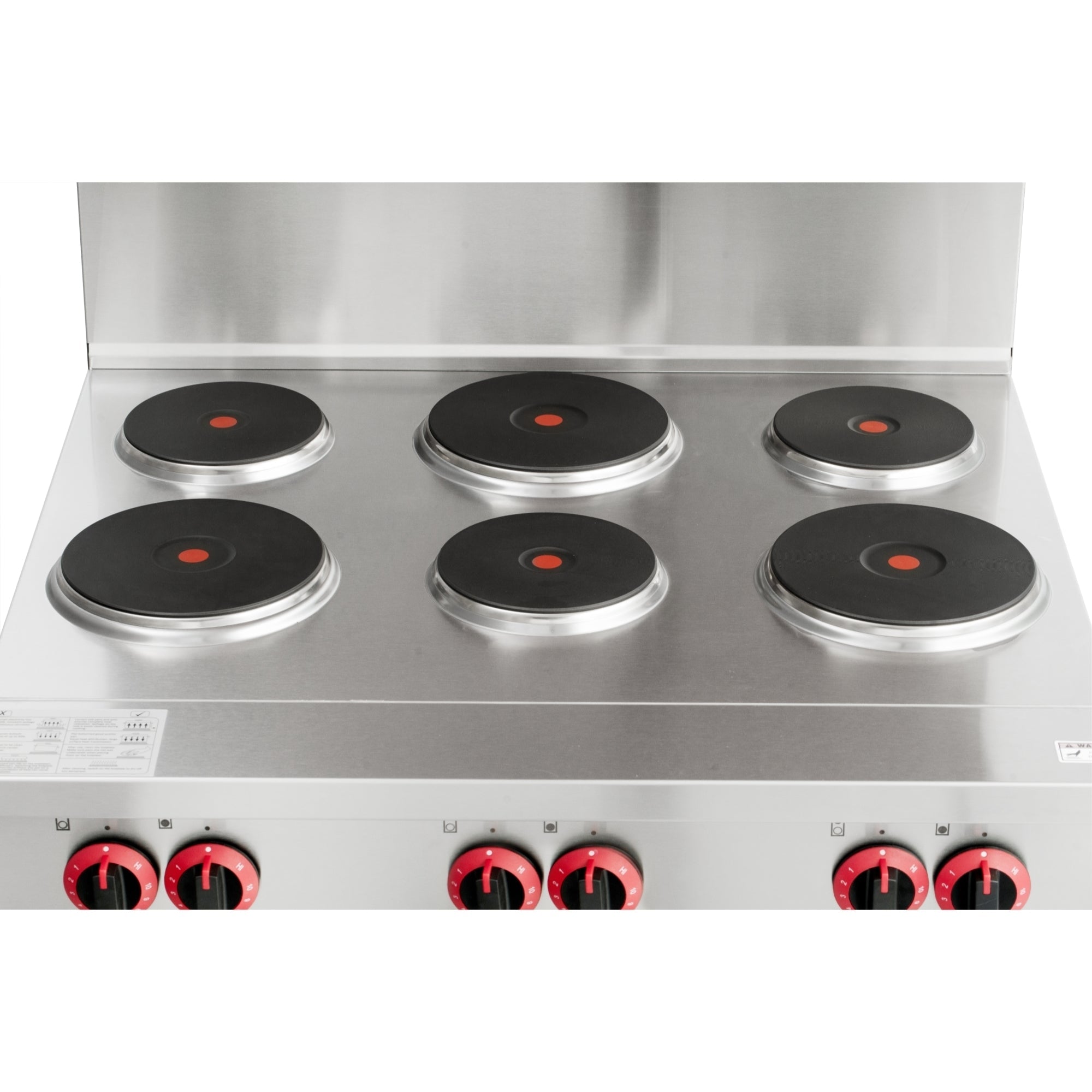 36 in. Commercial Electric Range with 6 Burners and 1 Standard Electric Oven in Stainless Steel - 208V 3-Phase