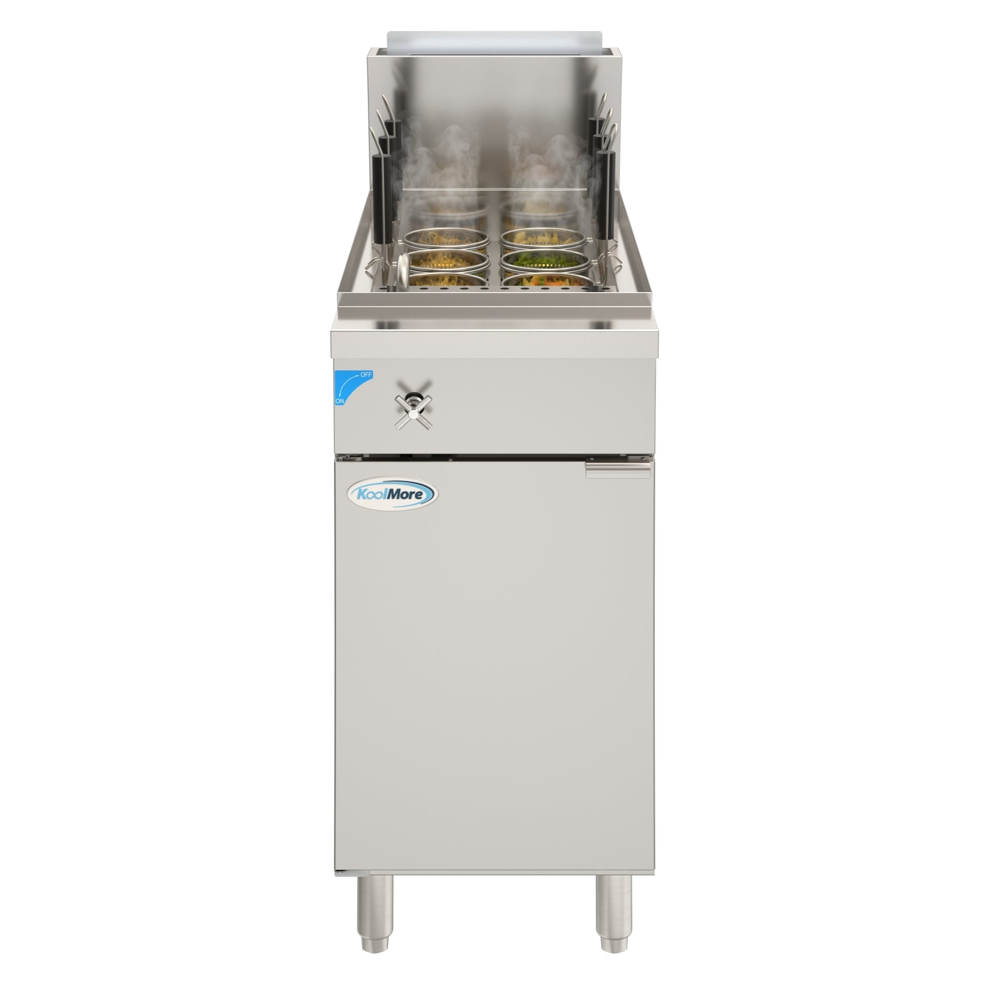 11-Gallon Natural Gas Pasta Cooker with 6 Baskets, 70,000 BTU in Stainless-Steel