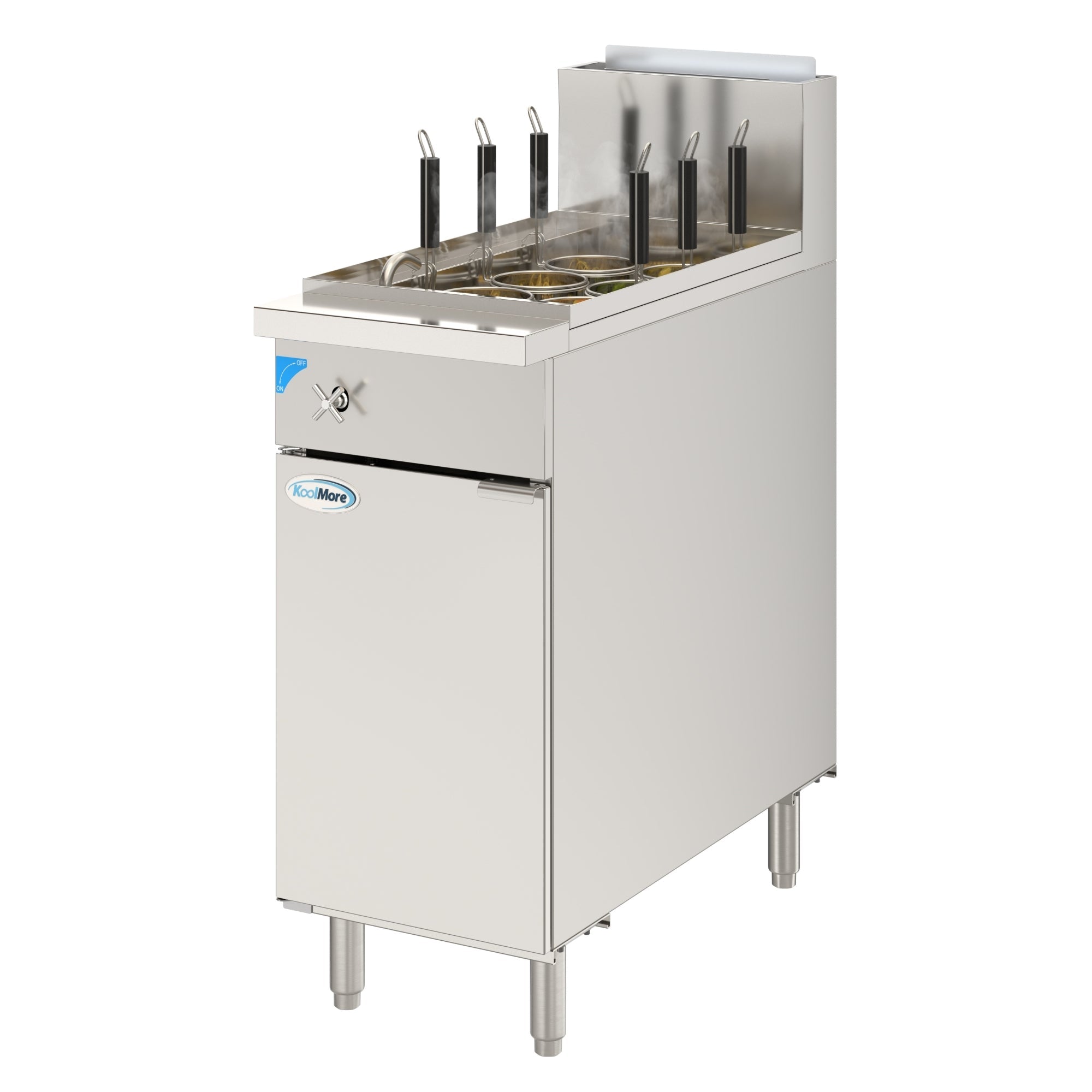 11-Gallon Natural Gas Pasta Cooker with 6 Baskets, 70,000 BTU in Stainless-Steel