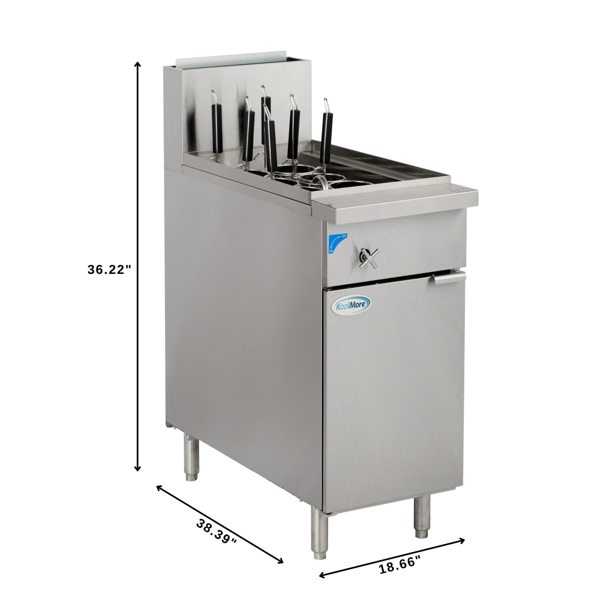 11-Gallon Natural Gas Pasta Cooker with 6 Baskets, 70,000 BTU in Stainless-Steel