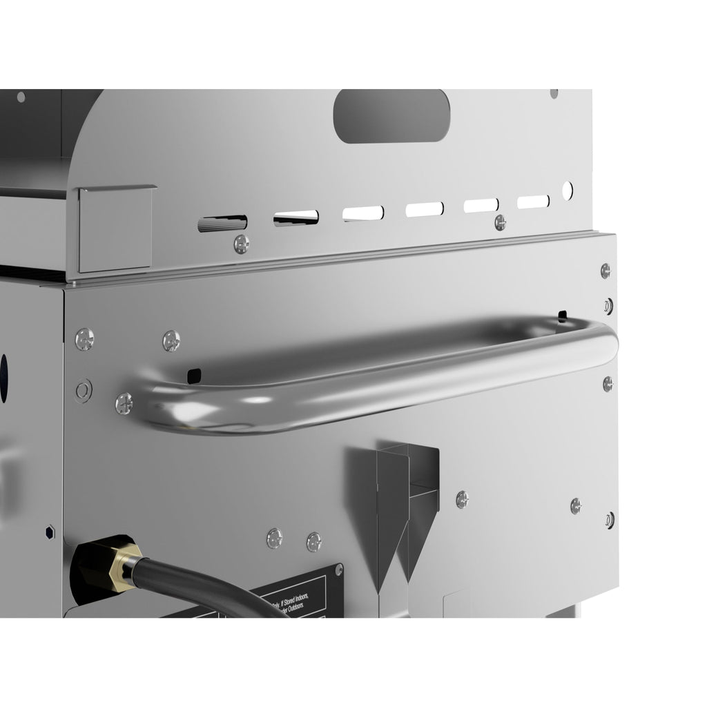 72 in. 10-Burner Commercial Outdoor Propane Gas Grill With 36 in. Roll Dome Cover and 36 in. Griddle in Stainless-Steel, ETL Listed
