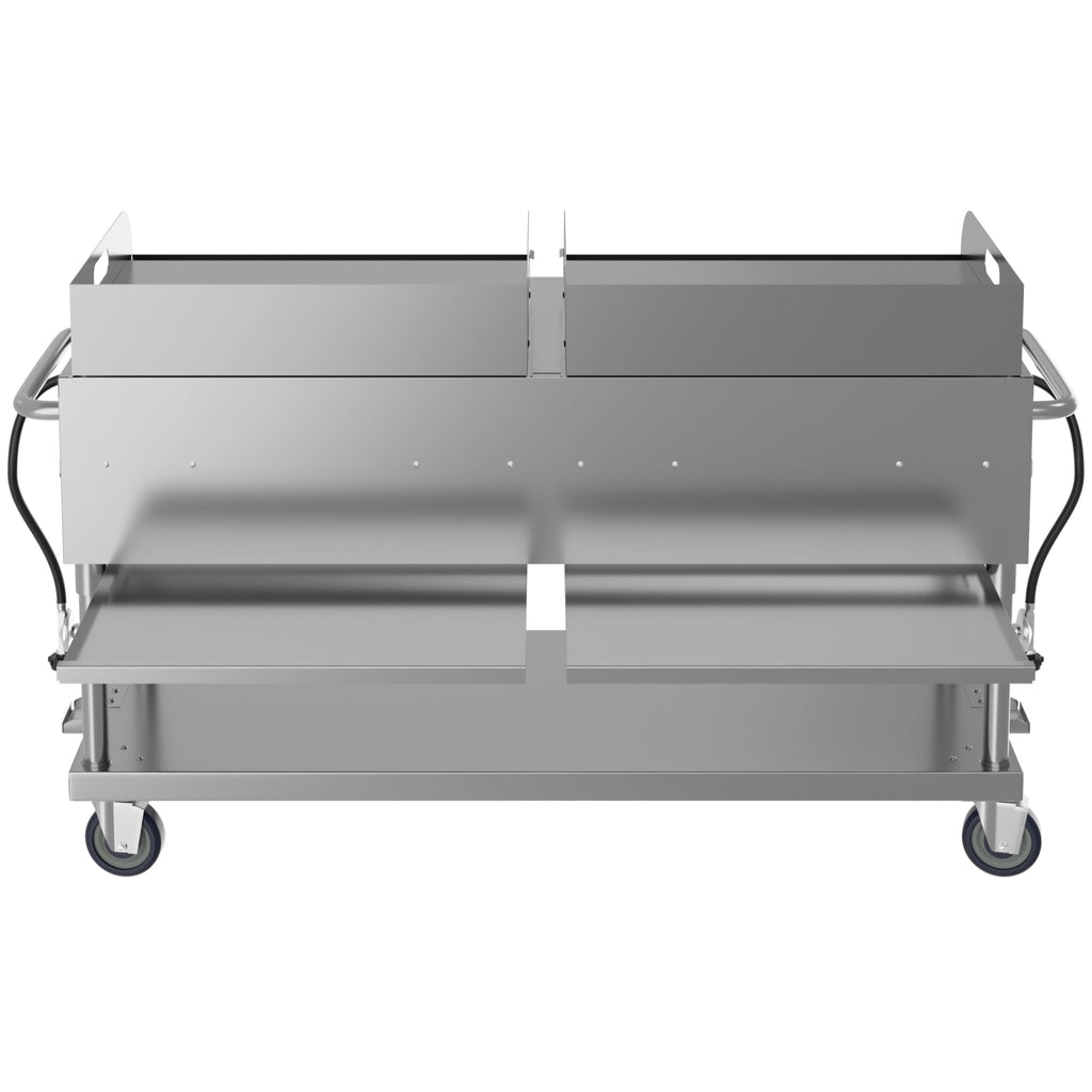 60 in. 8-Burner Commercial Outdoor Propane Gas Grill with Two 30 in. Griddles in Stainless-Steel, ETL Listed