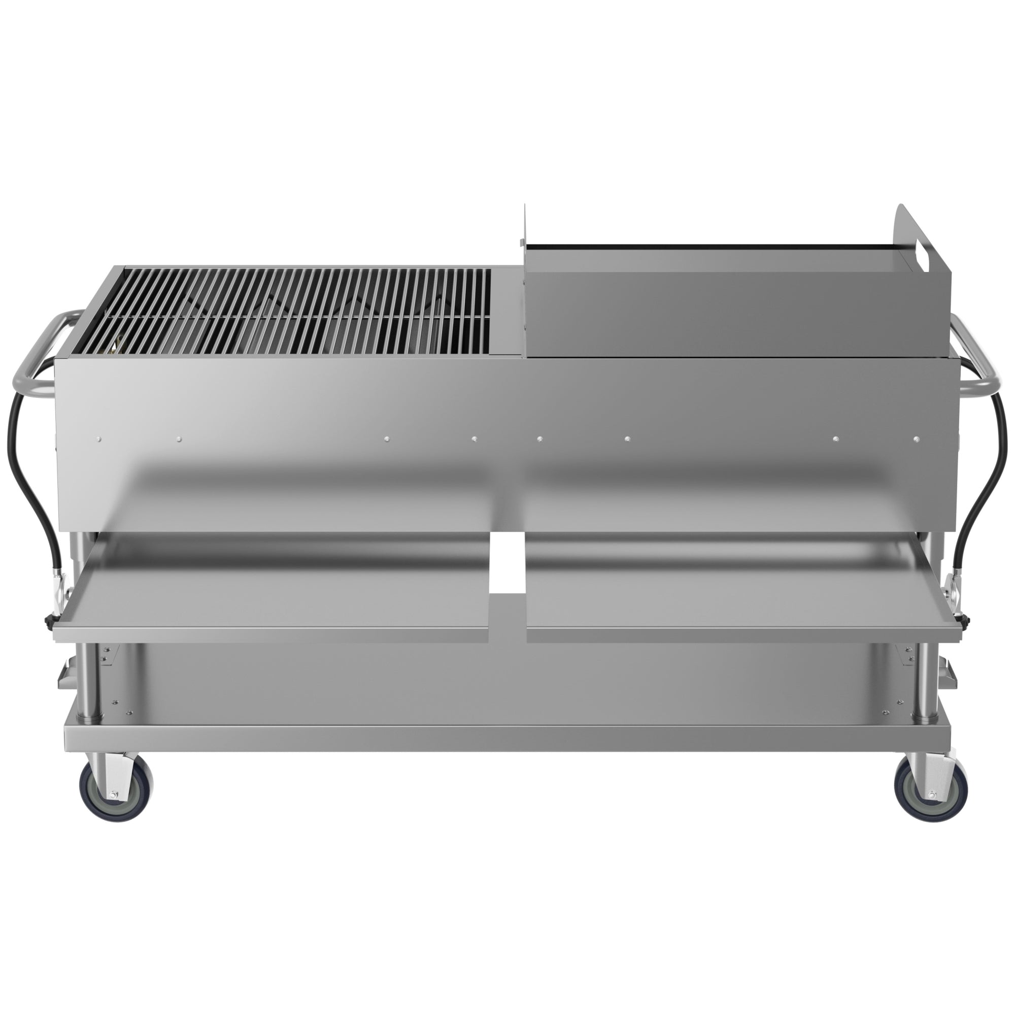 60 in. 8-Burner Commercial Outdoor Propane Gas Grill with 30 in. Griddle in Stainless-Steel, ETL Listed