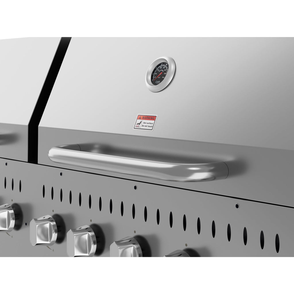 72 in. 10-Burner Commercial Outdoor Propane Gas Grill with Two 36 in. Roll Dome Covers in Stainless-Steel, ETL Listed