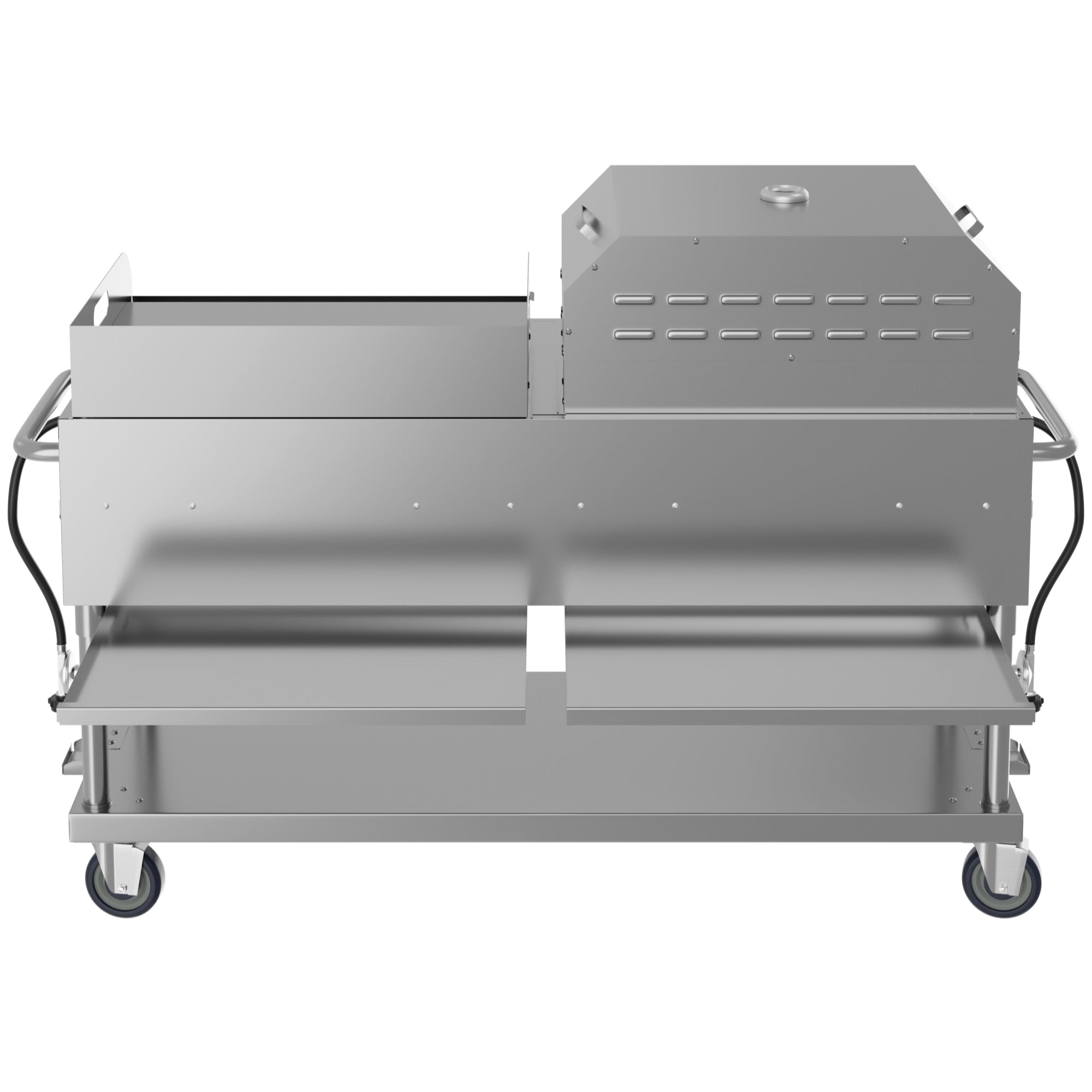 60 in. 8-Burner Commercial Outdoor Propane Gas Grill with 30 in. Griddle and 30 in. Pizza Oven in Stainless-Steel, ETL Listed