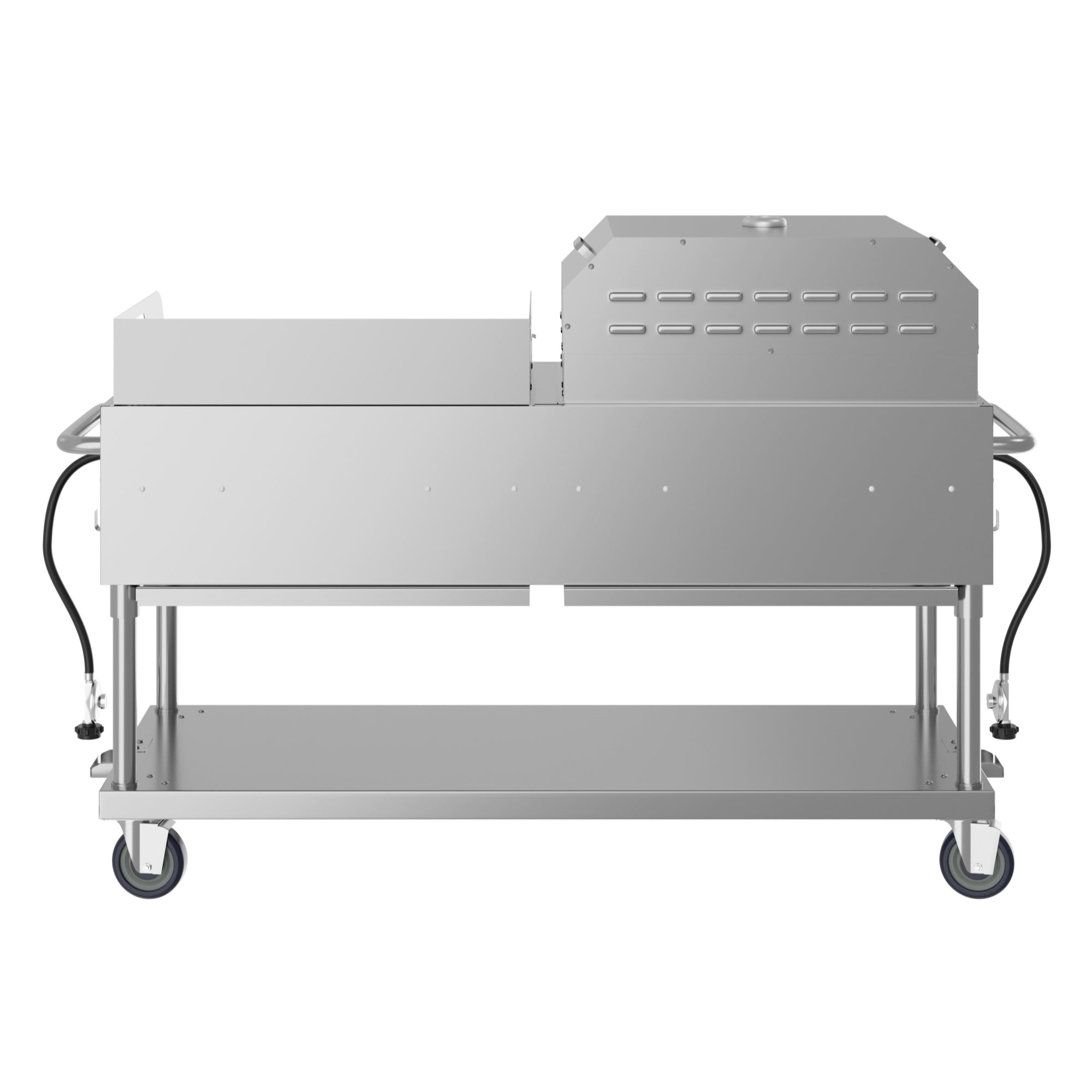 60 in. 8-Burner Commercial Outdoor Propane Gas Grill with 30 in. Griddle and 30 in. Pizza Oven in Stainless-Steel, ETL Listed