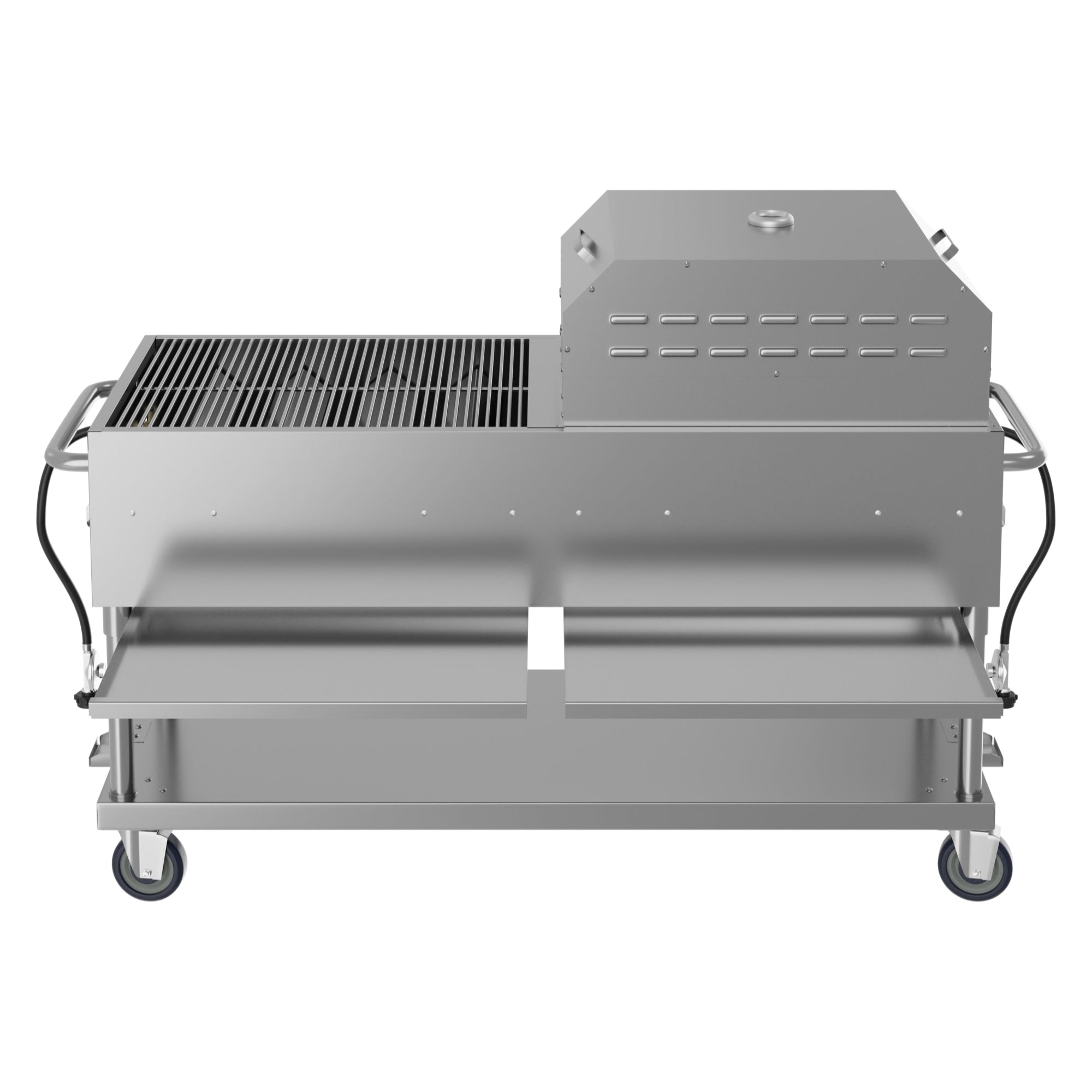 60 in. 8-Burner Commercial Outdoor Propane Gas Grill with 30 in. Pizza Oven in Stainless-Steel, ETL Listed