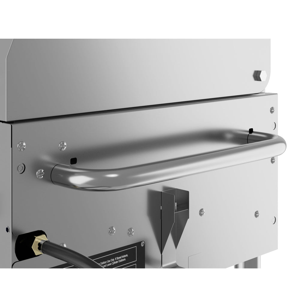 60 in. 8-Burner Commercial Outdoor Propane Gas Grill With 30 in. Roll Dome Cover and 30 in. Pizza Oven in Stainless-Steel, ETL Listed