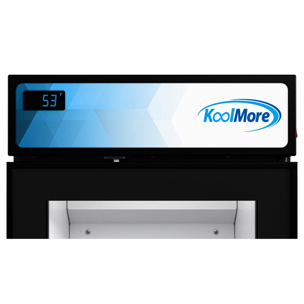 17 in. Slim Commercial Merchandiser Freezer with Manual Defrost, 6.5 Cu. Ft. Capacity, ETL Listed in Black