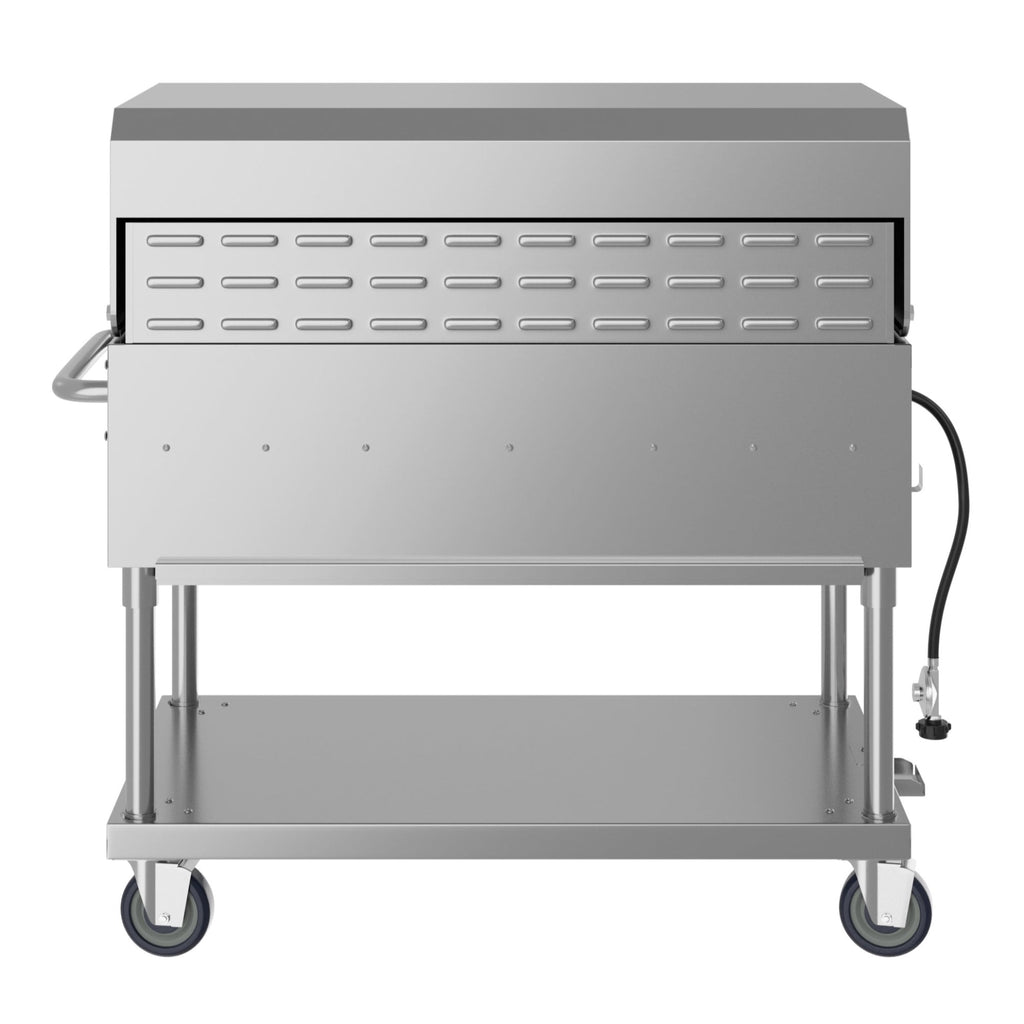 48 in. Commercial Outdoor Propane Gas Grill with Roll Dome Cover, ETL Listed in Stainless-Steel