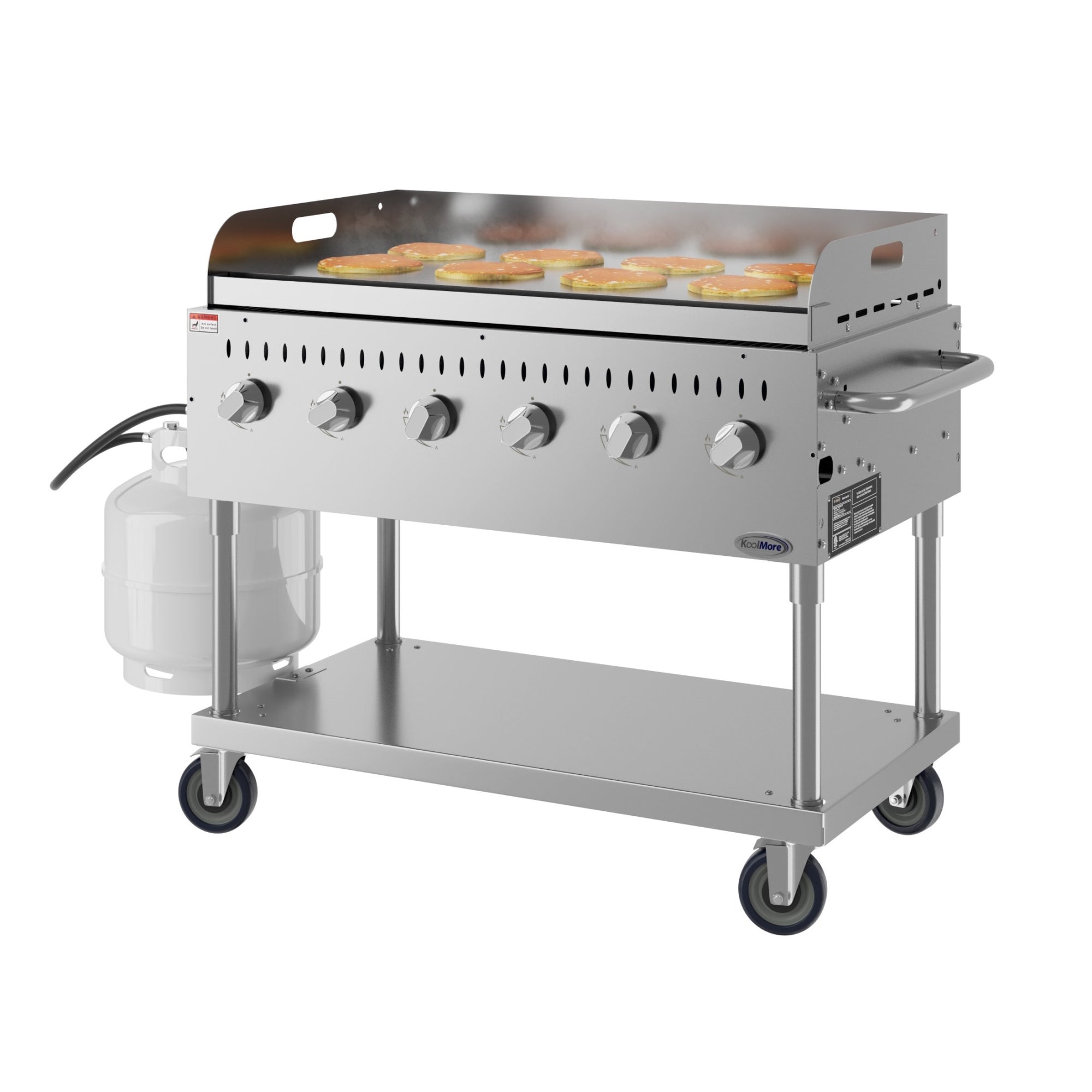 48 in. Commercial Outdoor Propane Gas Grill with Griddle, ETL Listed in Stainless-Steel