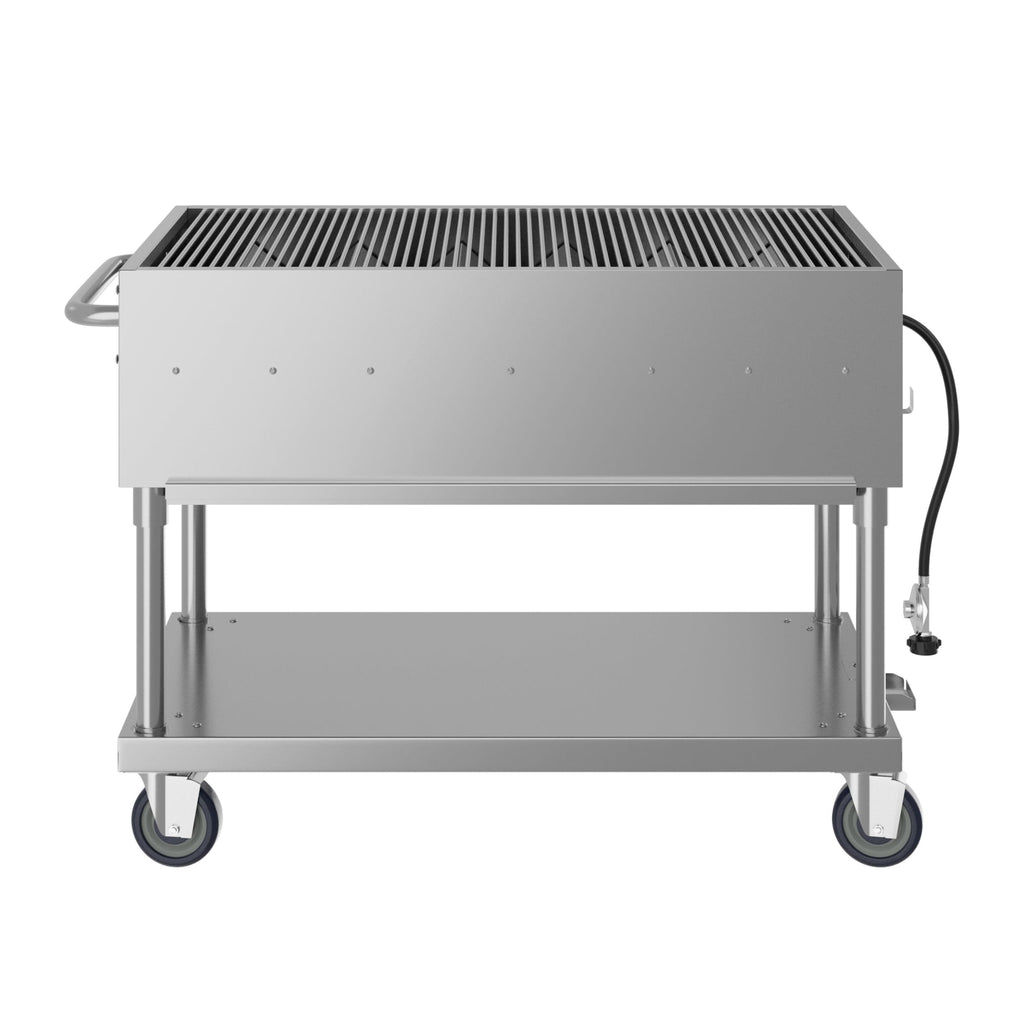 48 in. Commercial Mobile Outdoor Grill Stainless Steel, ETL Listed in Stainless-Steel