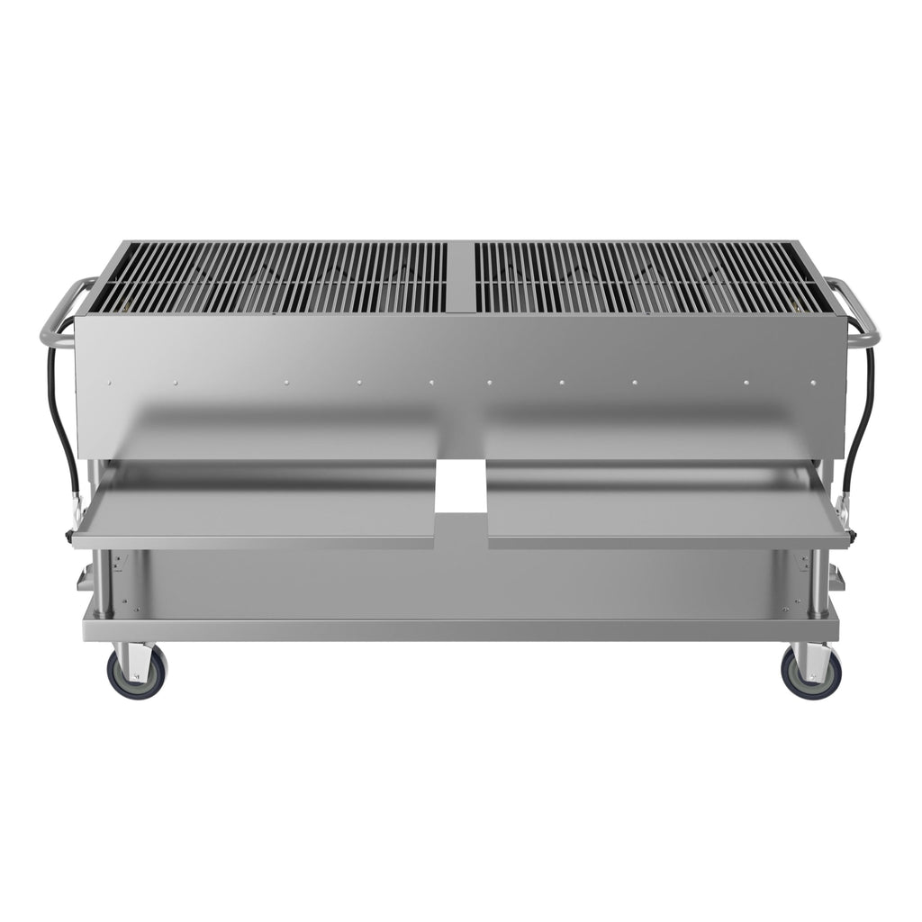72 in. Commercial Mobile Outdoor Propane Gas Grill, ETL Listed in Stainless-Steel