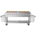72 in. Commercial Mobile Outdoor Propane Gas Grill, ETL Listed in Stainless-Steel