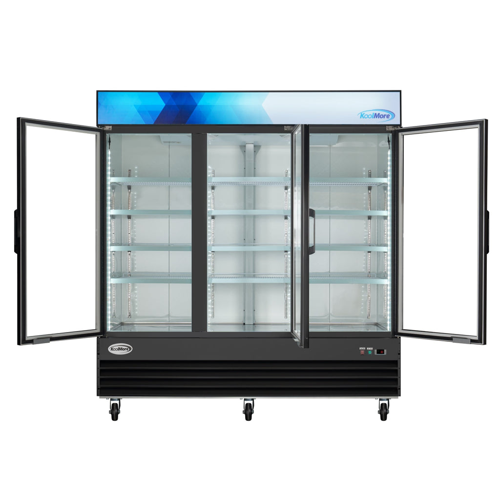 78 in. Three-Door Merchandiser Refrigerator - 53 Cu Ft.