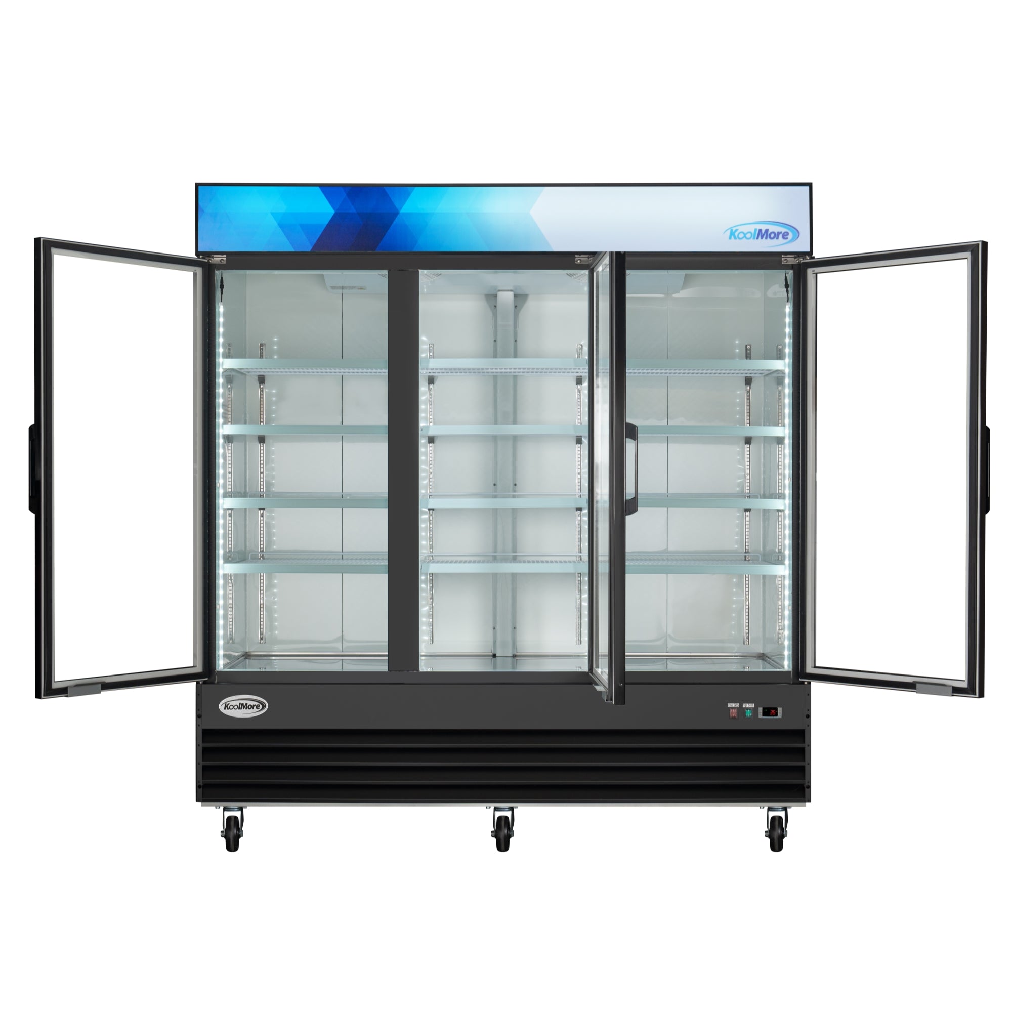 78 in. Three-Door Merchandiser Refrigerator - 53 Cu Ft.