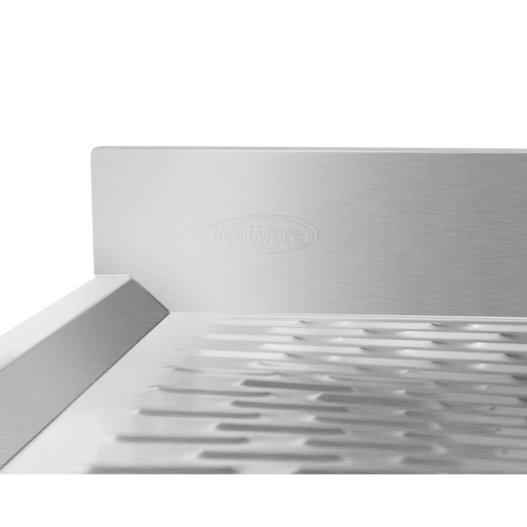 48 in. Three-Compartment Commercial Under-Bar Sink with 3 in. Backsplash, Left Drainboard and Low Lead Faucet, NSF Certified in Stainless Steel