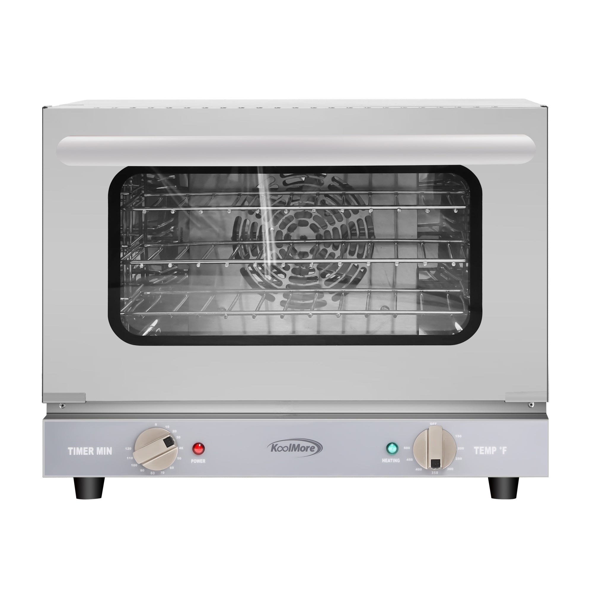 19 in. Countertop Convection Oven for Quarter-Size Pans with 3 Racks 1440W of Power in Stainless-Steel, 0.8 cu. ft.