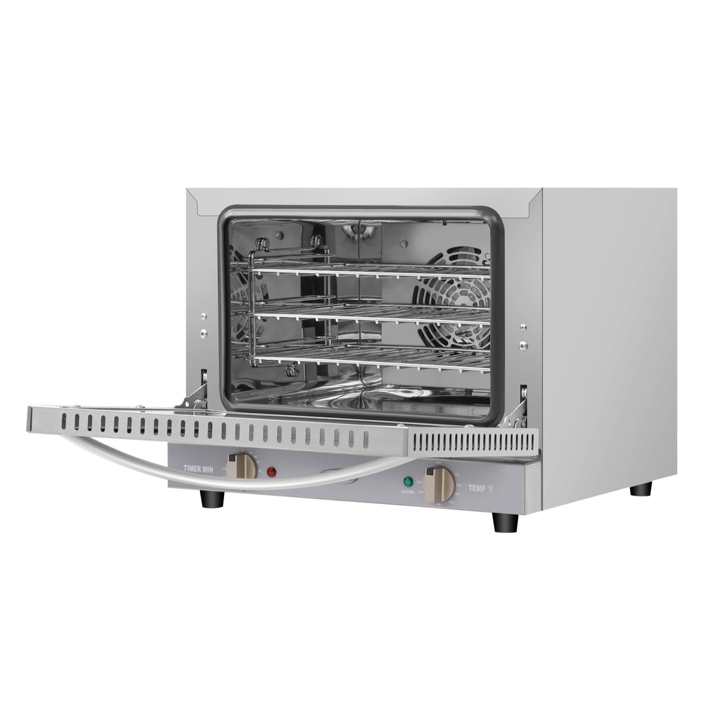 19 in. Countertop Convection Oven for Quarter-Size Pans with 3 Racks 1440W of Power in Stainless-Steel, 0.8 cu. ft.